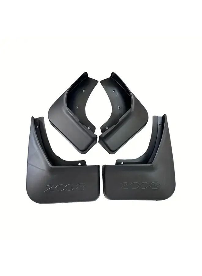 Peugeot 2008 Front Rear Mudguard Clips Set Black 4pcs Plastic - Image 3